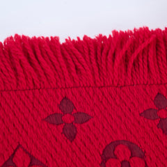 Louis Vuitton Wool Logomania Scarf Red