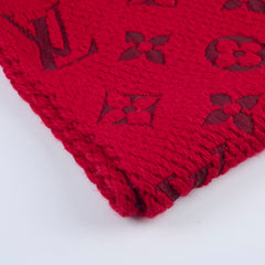 Louis Vuitton Wool Logomania Scarf Red