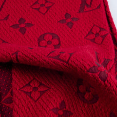 Louis Vuitton Wool Logomania Scarf Red
