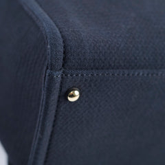 Chanel Zip Deauville Bag Navy Microchip