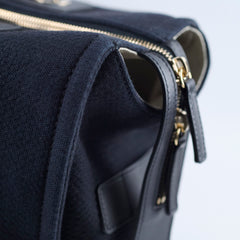 Chanel Zip Deauville Bag Navy Microchip