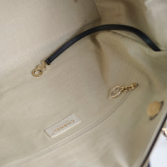 Chanel Zip Deauville Bag Navy Microchip