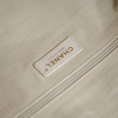 Chanel Zip Deauville Bag Navy Microchip