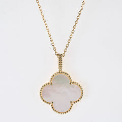 Van Cleef & Arpels Magic Alhambra Pendent Mother of Pearl MOP Necklace