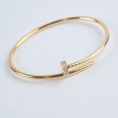 Cartier Small Model Juste Un Clou Juc Bracelet Diamonds Size 16 Yellow Gold