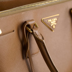 Prada Saffiano Tote Bag Brown