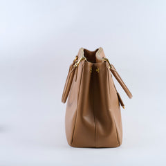 Prada Saffiano Tote Bag Brown