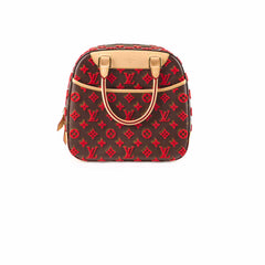 Louis Vuitton Red Tuffetage Monogram Canvas Deauville Cube