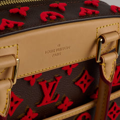 Louis Vuitton Red Tuffetage Monogram Canvas Deauville Cube