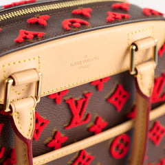 Louis Vuitton Red Tuffetage Monogram Canvas Deauville Cube