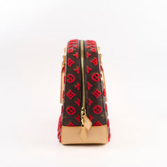 Louis Vuitton Red Tuffetage Monogram Canvas Deauville Cube