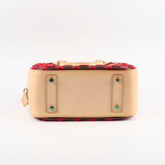 Louis Vuitton Red Tuffetage Monogram Canvas Deauville Cube