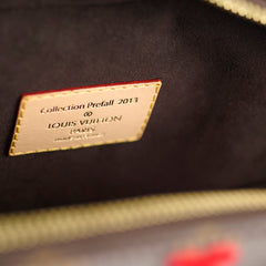 Louis Vuitton Red Tuffetage Monogram Canvas Deauville Cube