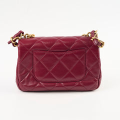 Chanel Seasonal Flap Burgundy Microchipped