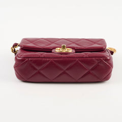 Chanel Seasonal Flap Burgundy Microchipped