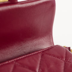 Chanel Seasonal Flap Burgundy Microchipped