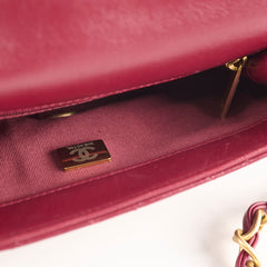 Chanel Seasonal Flap Burgundy Microchipped