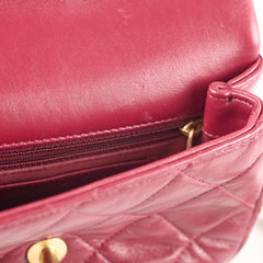 Chanel Seasonal Flap Burgundy Microchipped