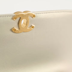 Chanel Top Handle Iridescent Pearl Flap Microchipped