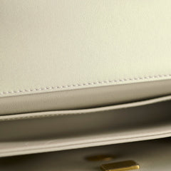 Chanel Top Handle Iridescent Pearl Flap Microchipped