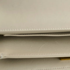 Chanel Top Handle Iridescent Pearl Flap Microchipped