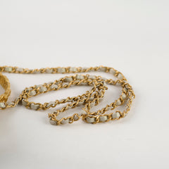 Chanel Top Handle Iridescent Pearl Flap Microchipped