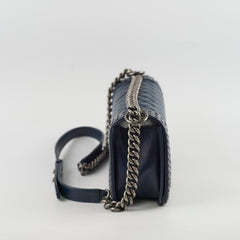Chanel Old Medium Boy Navy Studded