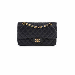 Chanel Medium/Large Caviar 24k Double Classic Flap Black