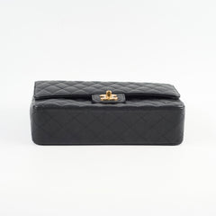 Chanel Medium/Large Caviar 24k Double Classic Flap Black