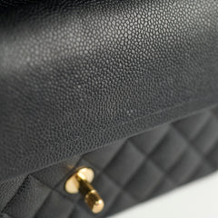Chanel Medium/Large Caviar 24k Double Classic Flap Black