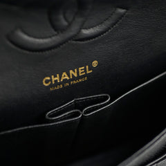 Chanel Medium/Large Caviar 24k Double Classic Flap Black