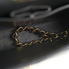 Chanel Medium/Large Caviar 24k Double Classic Flap Black