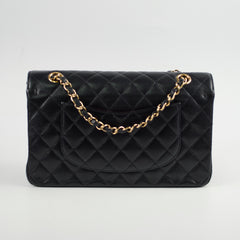 Chanel Medium/Large Caviar Double Classic Flap Black