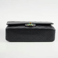Chanel Medium/Large Caviar Double Classic Flap Black