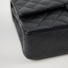 Chanel Medium/Large Caviar Double Classic Flap Black
