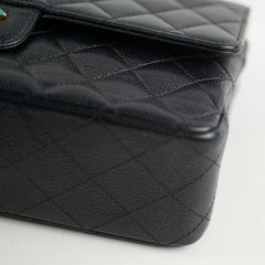 Chanel Medium/Large Caviar Double Classic Flap Black