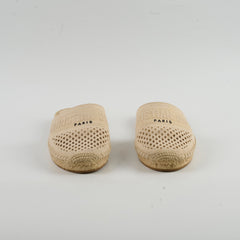 Christian Dior Espadrille Mules Beige Size 37.5