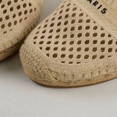 Christian Dior Espadrille Mules Beige Size 37.5