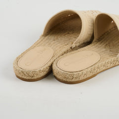 Christian Dior Espadrille Mules Beige Size 37.5