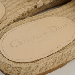Christian Dior Espadrille Mules Beige Size 37.5