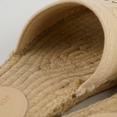 Christian Dior Espadrille Mules Beige Size 37.5