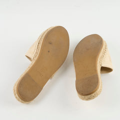 Christian Dior Espadrille Mules Beige Size 37.5