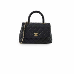 Chanel Small Coco Handle Caviar Black