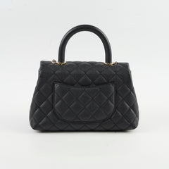 Chanel Small Coco Handle Caviar Black