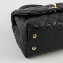 Chanel Small Coco Handle Caviar Black