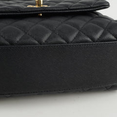 Chanel Small Coco Handle Caviar Black