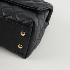Chanel Small Coco Handle Caviar Black
