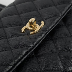 Chanel Small Coco Handle Caviar Black