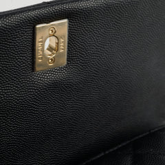 Chanel Small Coco Handle Caviar Black