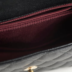 Chanel Small Coco Handle Caviar Black